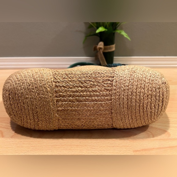 Coach Straw Tote with Teal Accents - Picture 8 of 13